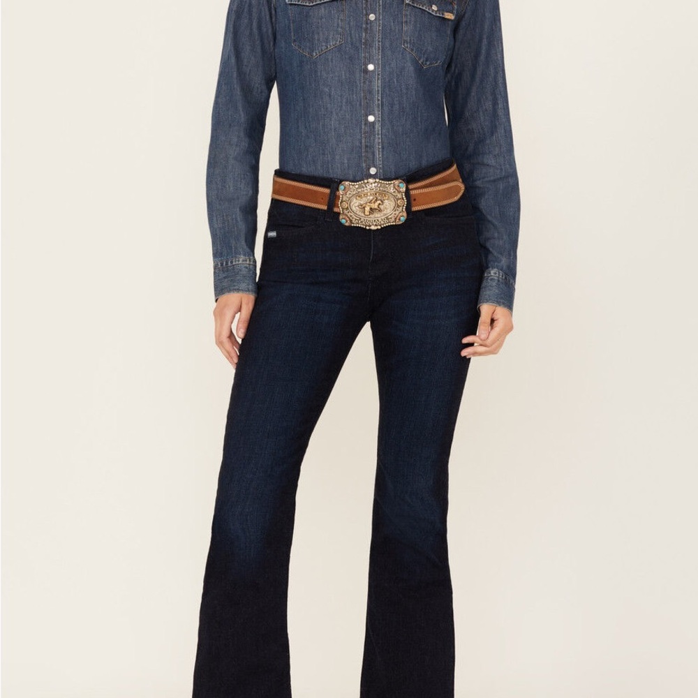 CINCH WOMEN'S LYNDEN Indigo MID RISE TROUSER STRETCH DENIM JEANS- size 28/5R NWT